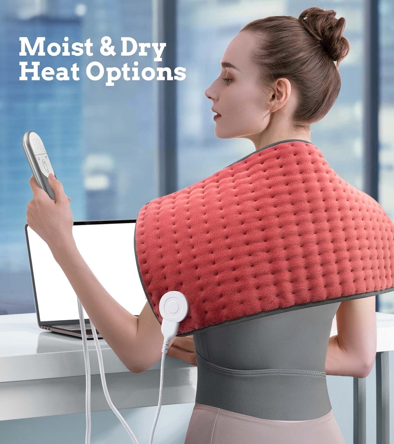 Heating pad for Back, Neck, Shoulder, Cramps and Leg Pain Relief,Heat Pads Gifts