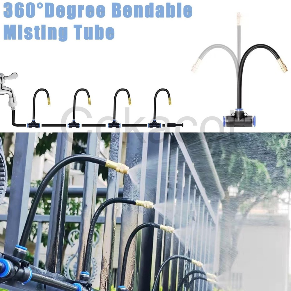 49.21Ft Drip Irrigation System, 360° Bendable Drip Irrigation Kit Automatic