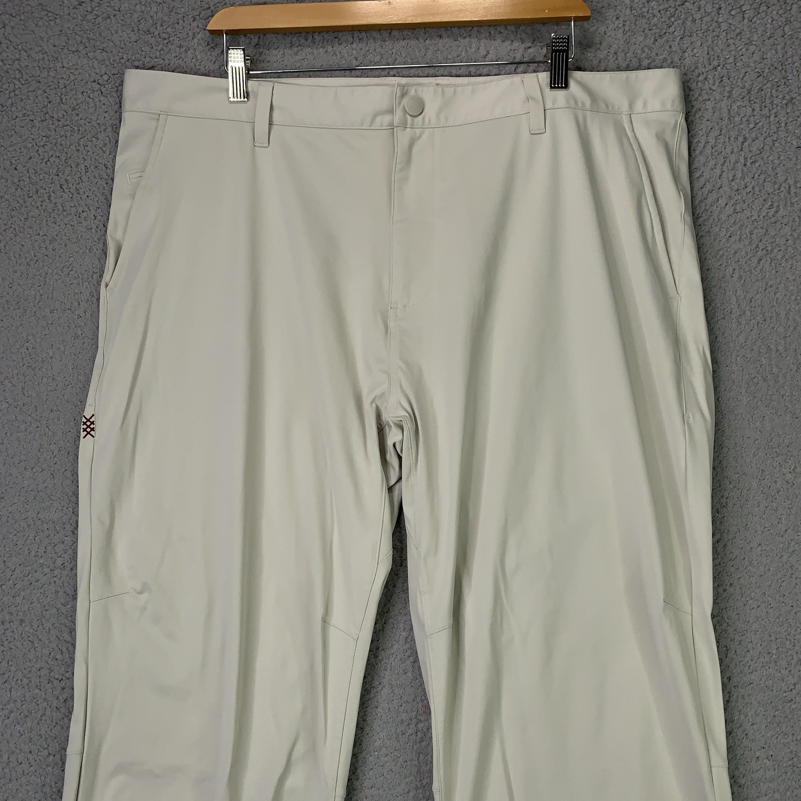 Rhone Pants Mens 40x33 Beige Commuter Tech Travel Stretch Golf Performance