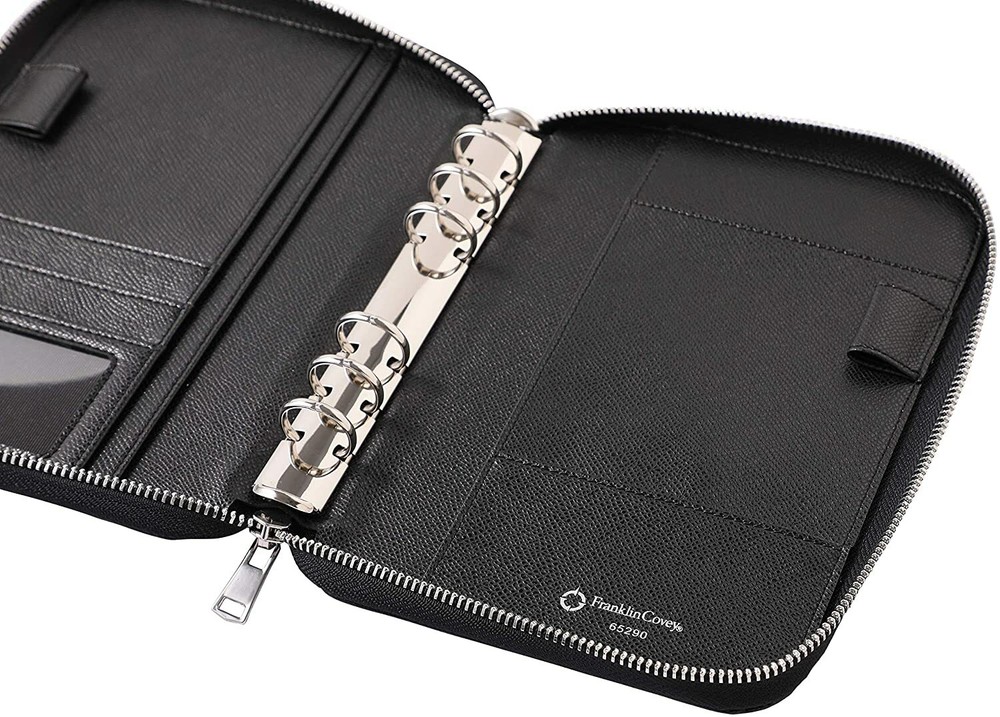 Franklin Planner Microfiber Zipper Binder Compact Bible Size Ring diameter 20mm