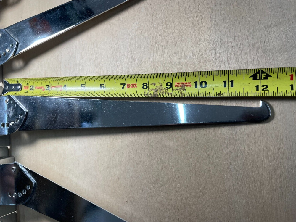 12" Adjustable Chrome Shelf Bracket for Slat wall Bracket 10 Quantity lot309-05