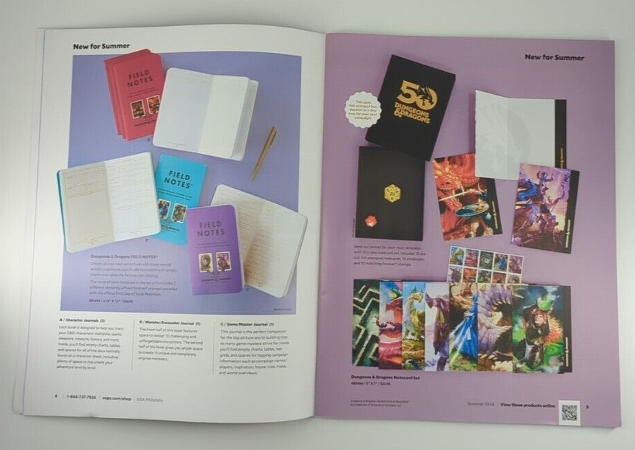 USPS Philatelic Summer 2024 Dungeons & Dragons USA Stamps Stamp Collector