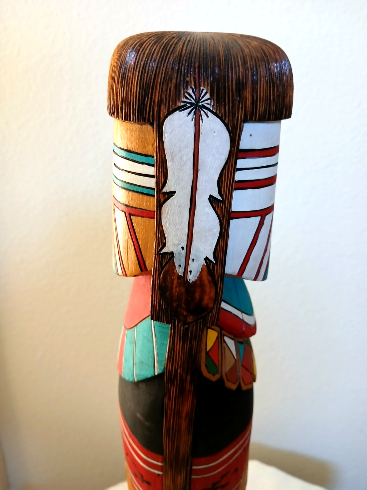 Authentic Hopi Navajo Fully Carved Cottonwood Shalaka Kachina 23" Stenson Walker