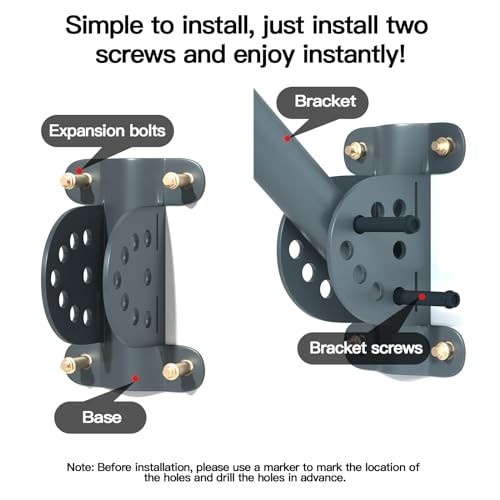 Adjustable Short Wall Mount Kit Short Wall Mount for Starlink Standard Actuated