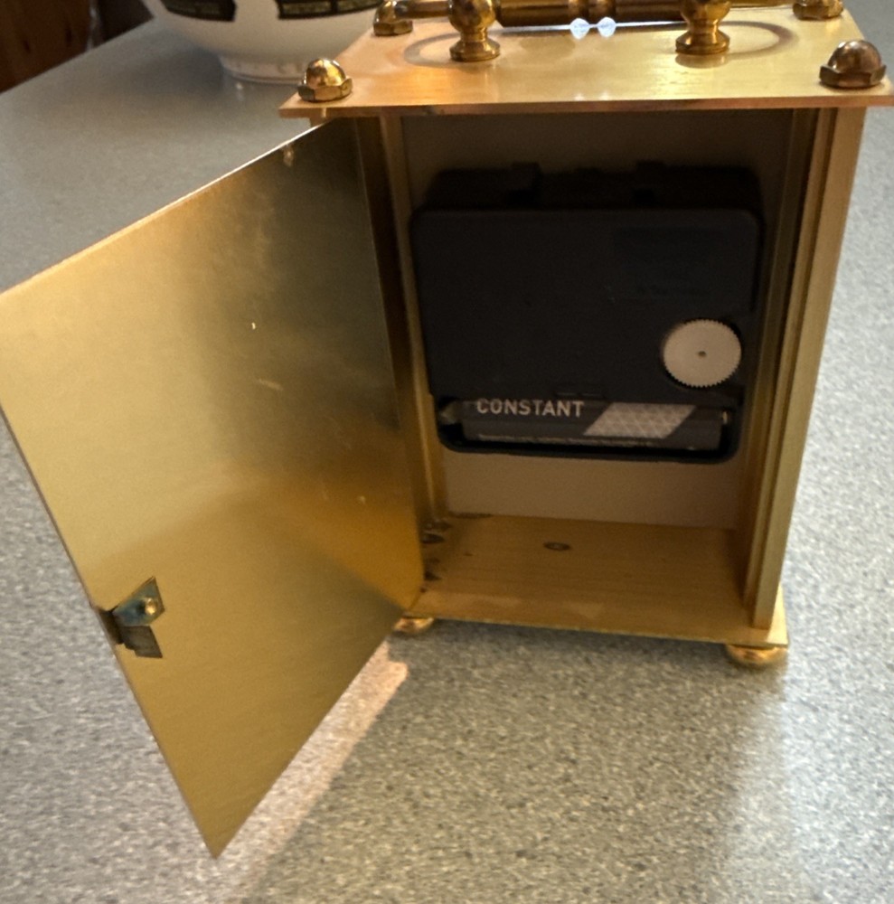 Benchmark Quartz Clock Brushed Brass Made In Germany