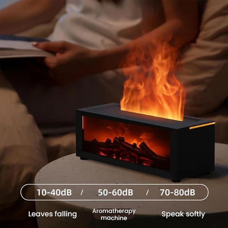 Fireplace Flame Oil Aroma Diffuser, Changing Lights Aromatherapy Air Diffuser