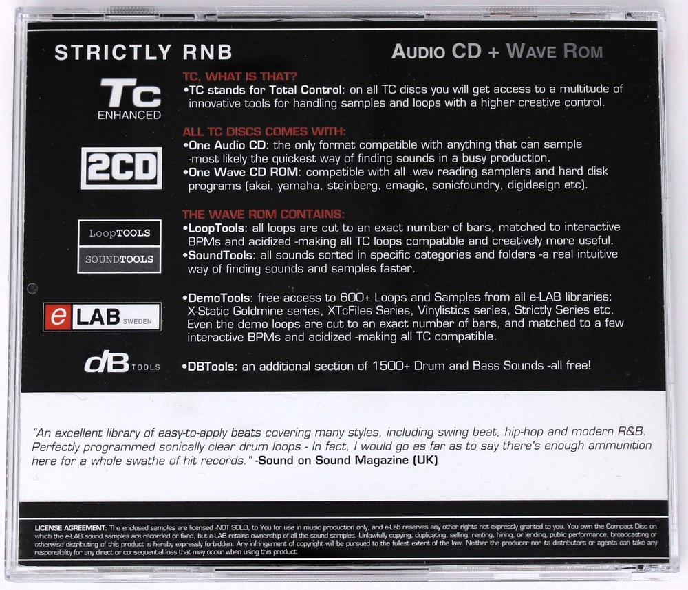 E-Lab Strictly RnB Sample/Sound Library/Sampling Double CD