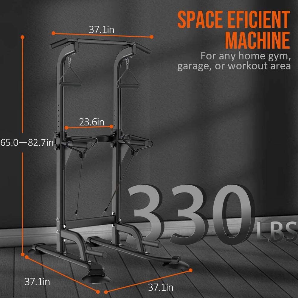 Power Tower Pull Up & Dip Station Multi-Function Home Strength Training Fitness