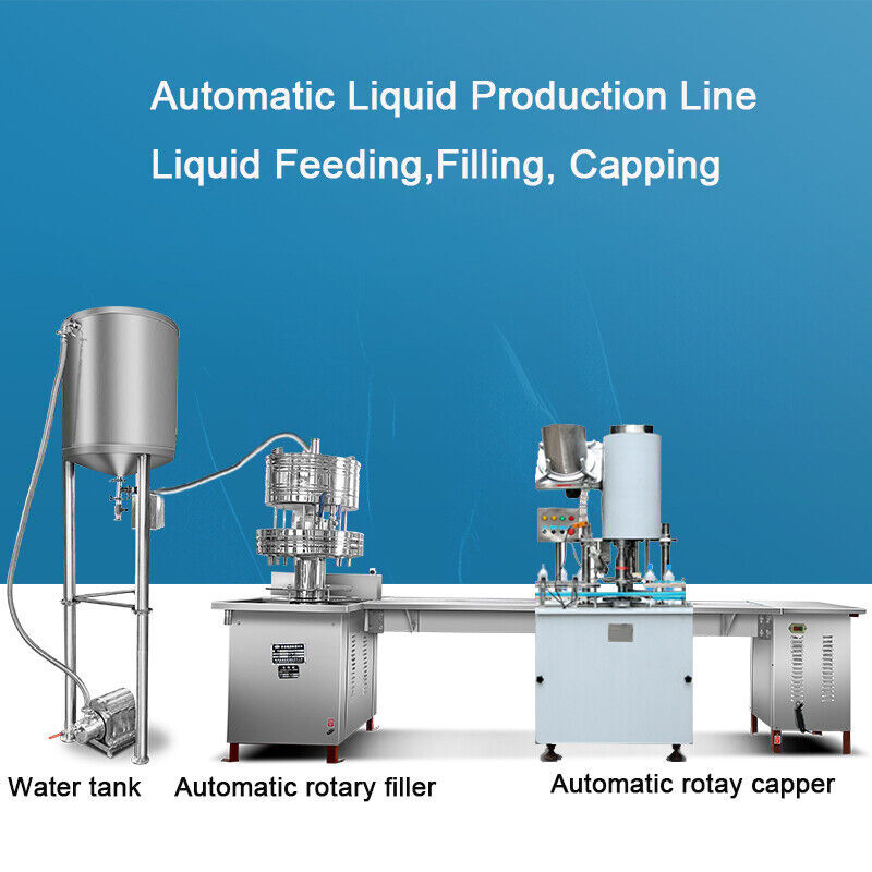 Automatic Liquid Bottle Quantitative Filling Capping Machine Conveyor Line