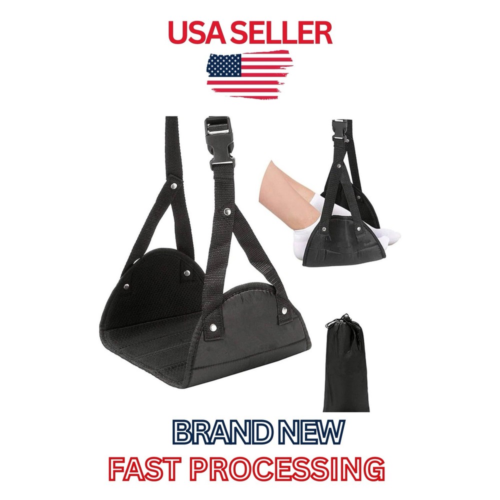 Desk Foot Hammock – Memory Foam – Black – Compact & Portable