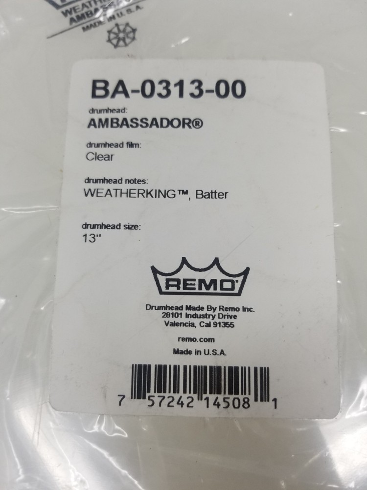 Remo Clear Ambassador Drumhead - 13"
