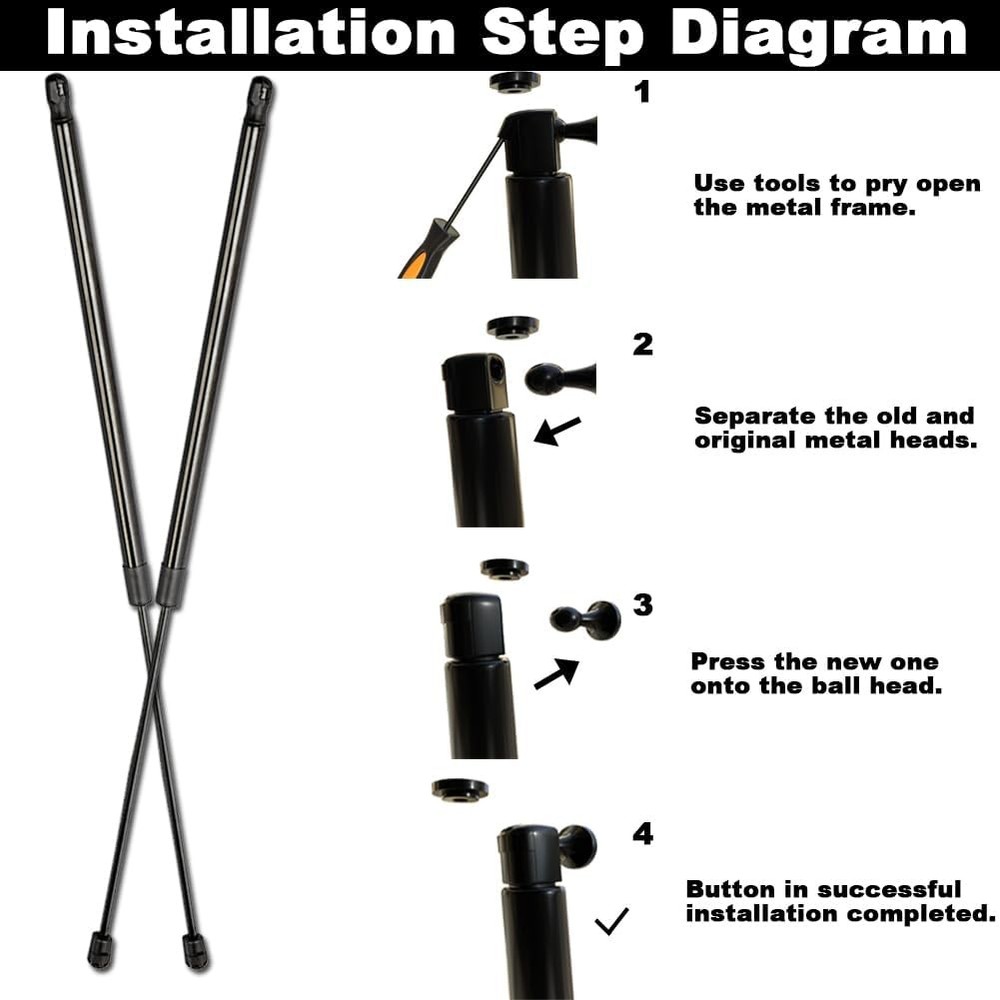 Rear Tailgate Supports Shock Struts Compatible with Forester 2009 2010 2011