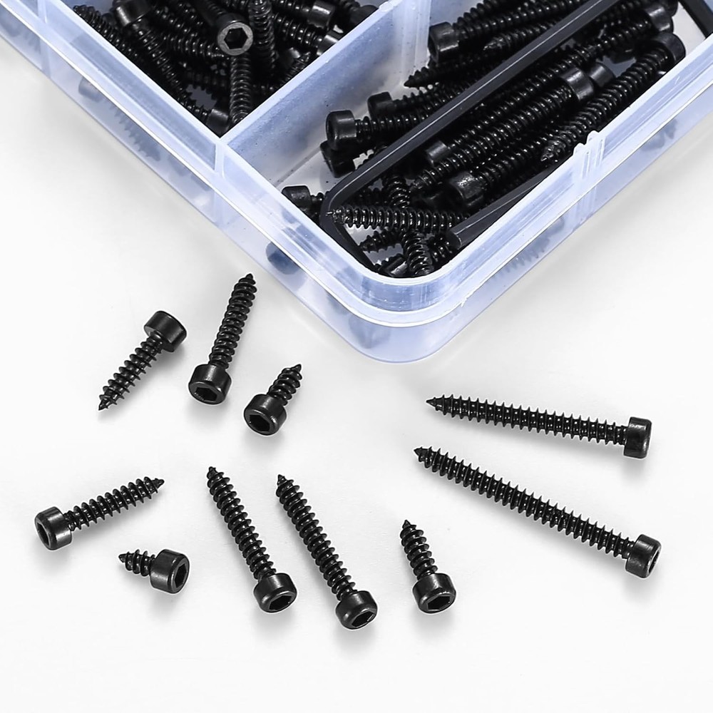 Metric Hex Socket Cap Head Self Tapping Screws, 480pcs M3 Stainless 480 Black