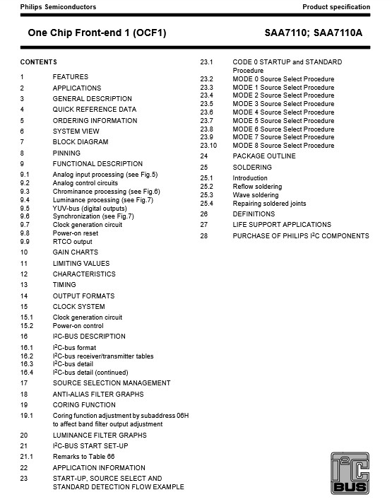 QTY (2) SAA7110WP PHILIPS PLCC-68 ENHANCED VIDEO PROCESSOR NOS