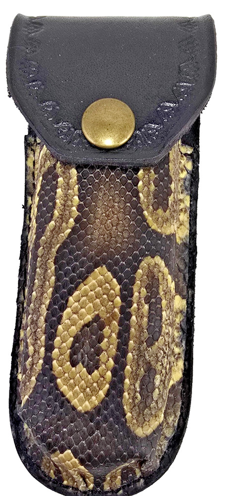 Buck 110 Leather knife sheath Ball Python, case 6265 New Handmade Sheath