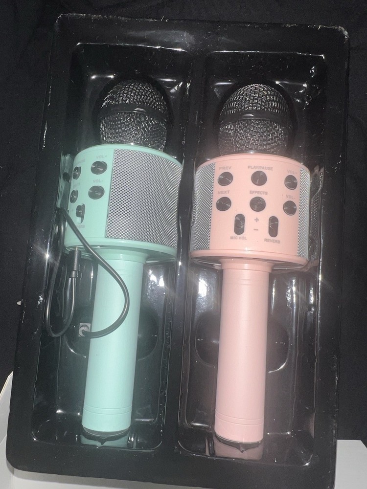 IJoy 2-Pack Duet Karaoke True Wireless Bluetooth Microphone Set