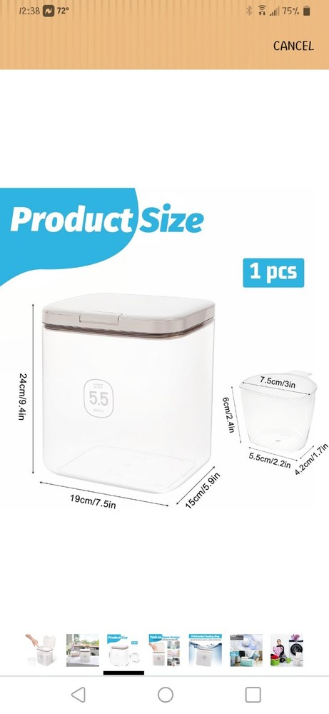 5.5 L Laundry Detergent Container