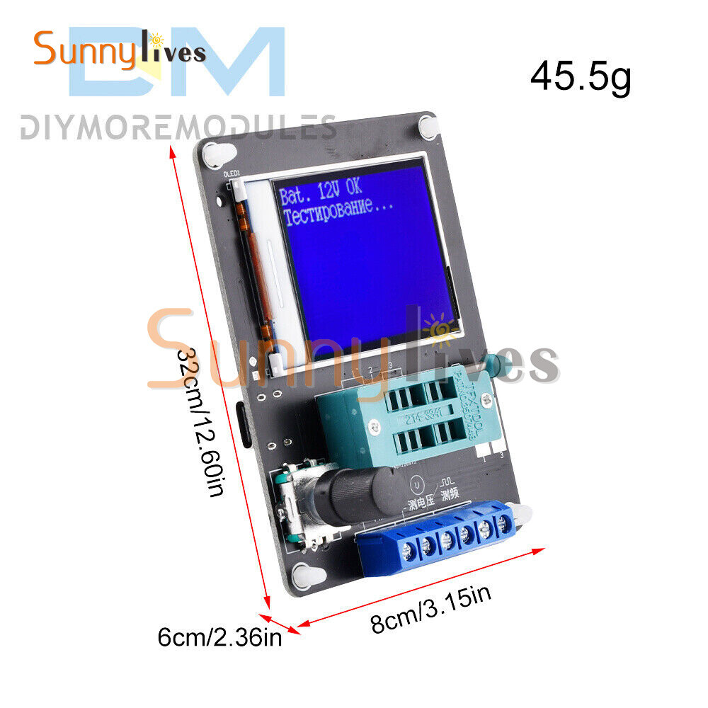 GM328A Transistor Tester Diode Capacitance Inductance ESR Volt Frequency Meter