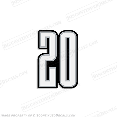 Fits Johnson Single "20" Rear Decal
