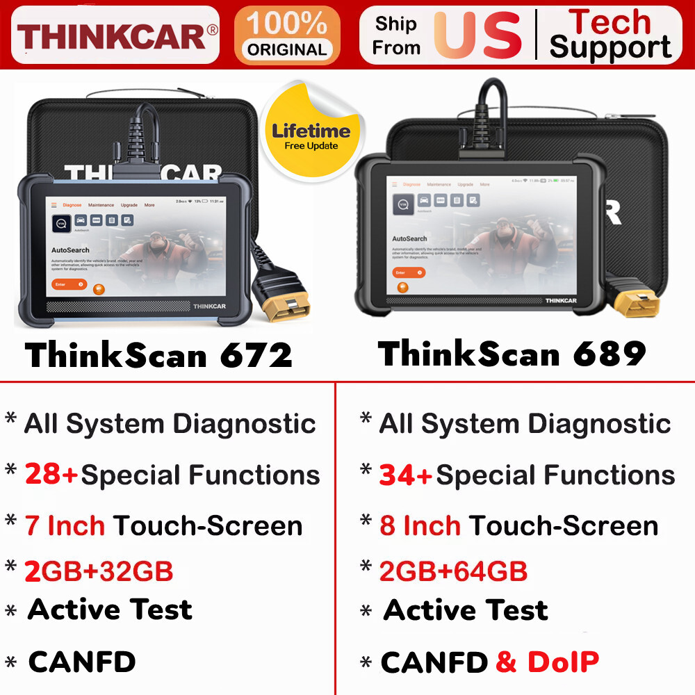 ThinkScan 689 672 Bidrectional All System OBD2 Scanner Diagnose Active Test Tool