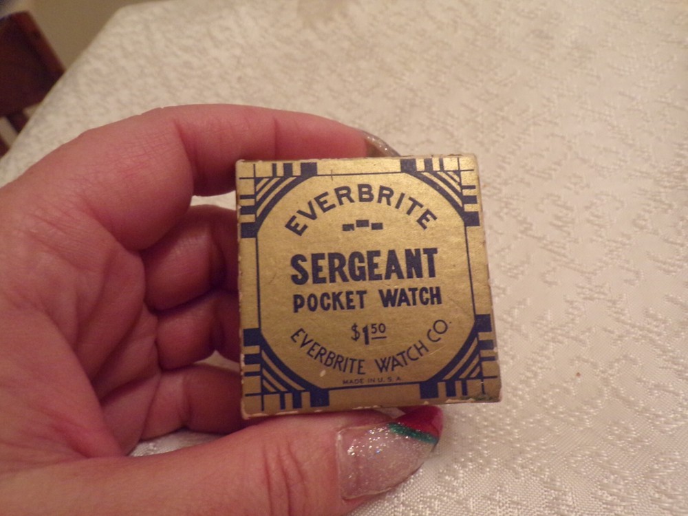 VTG Everbrite Sergeant Pocket Watch Box Only
