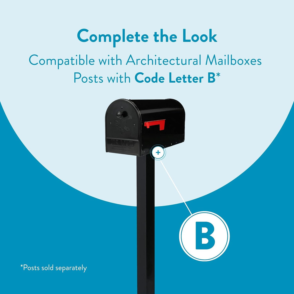Gibraltar Mailboxes OM160BEC Outback Double Door, Large Capacity Mailbox, Black
