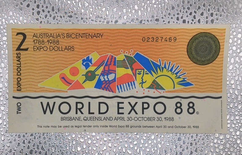 1988 - Australian World Expo - 2 Dollar Bank Note