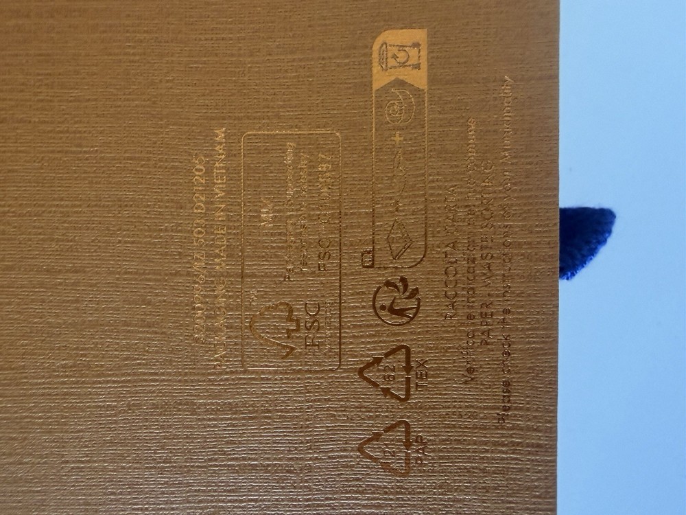 Louis Vuitton Orange Solid Rectangle Paper/Cardboard Gift Box, 8x4x2 in