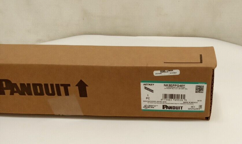 Panduit NK5EPPG48Y NetKey PunchDown Patch Panel Category 5E Flat 48-Port 2 RU