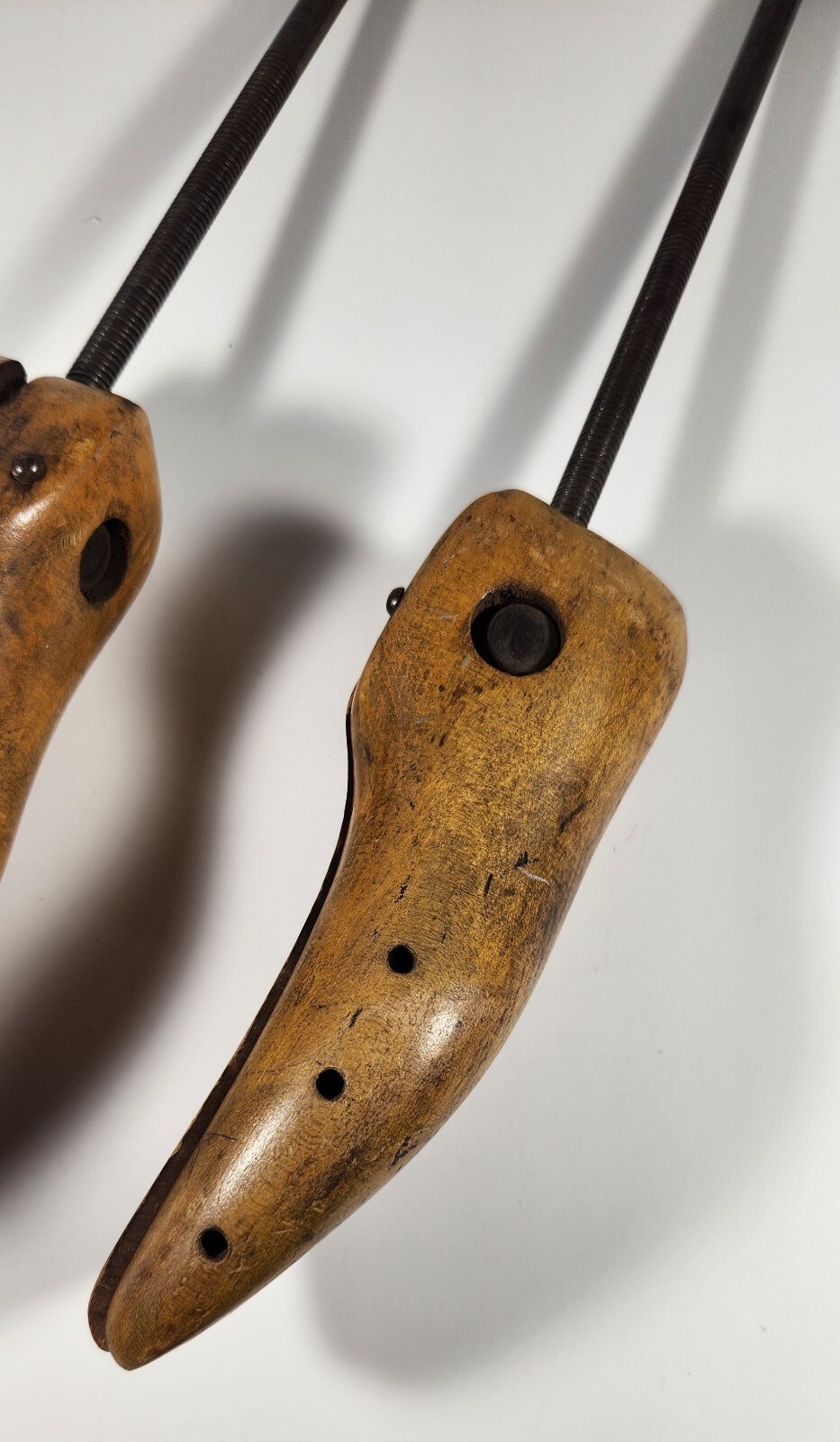 LOT OF 2 VINTAGE STAMPED MCC SHOE TREES NO. 3 SPLIT TOE