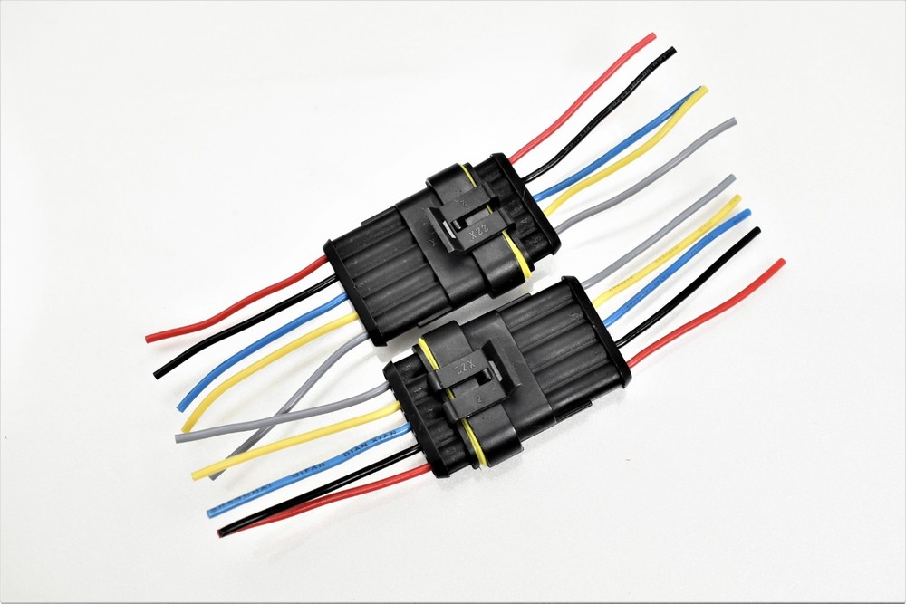 5 pin Sealed Waterproof Electrical Wire Connector Plug Set auto connectors 2 pcs