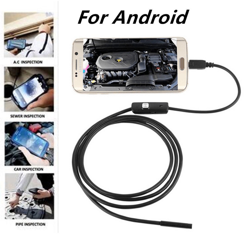 16.4FT Endoscope 7mm Borescope Snake Camera Scope Inspection USB For Android PC