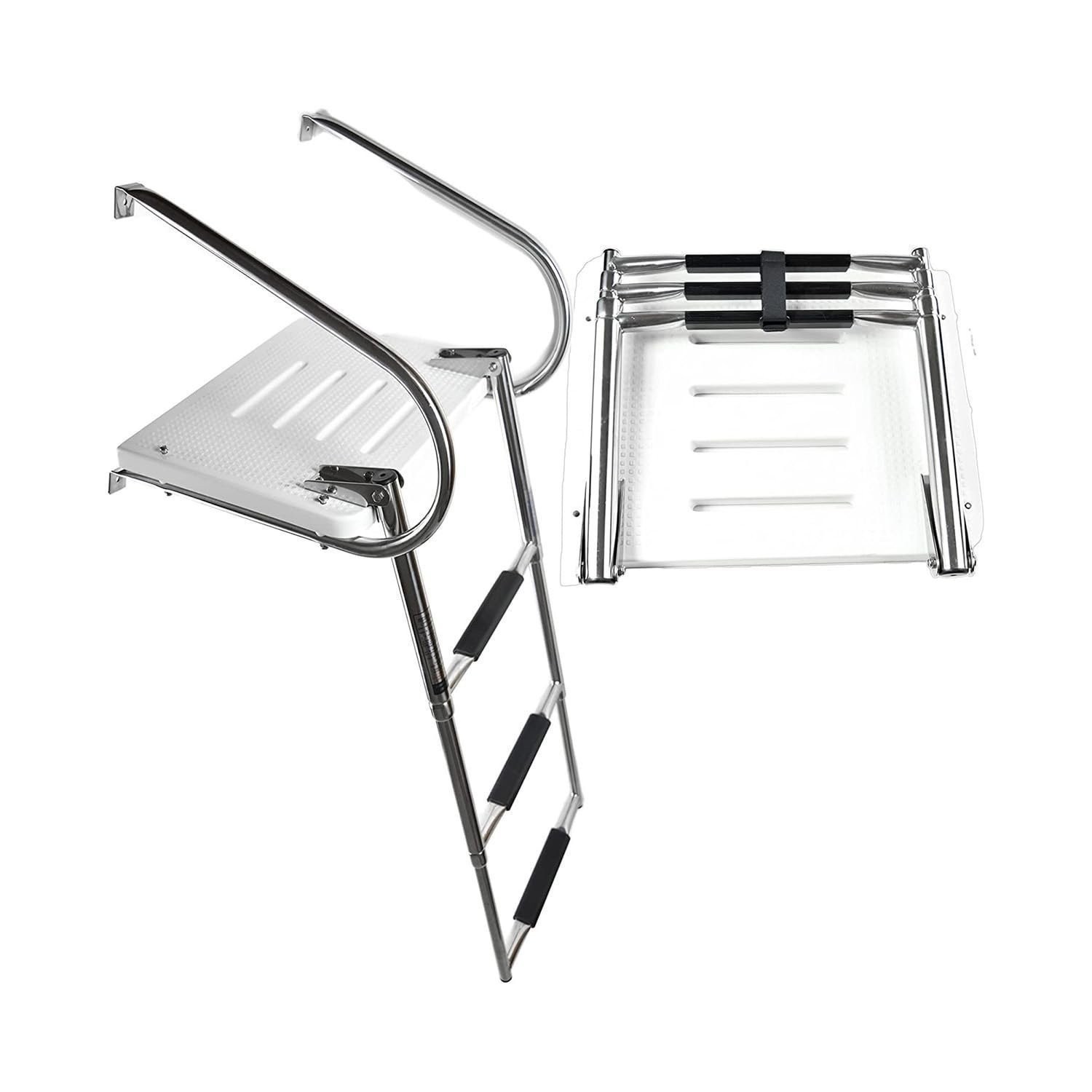 MARINE CITY 3 Step 304 Stainless Steel Telescoping I/B Swim Platform Ladder