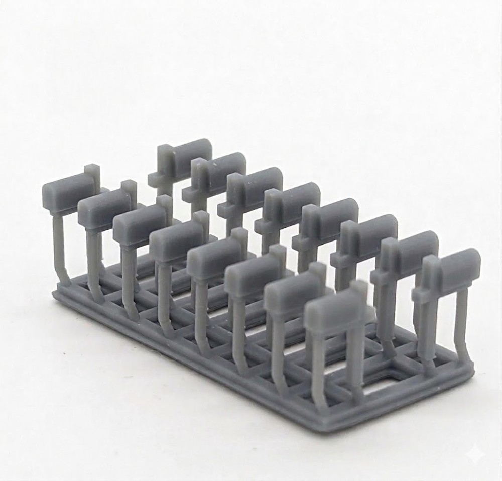 N Scale 16 mailboxes N2203