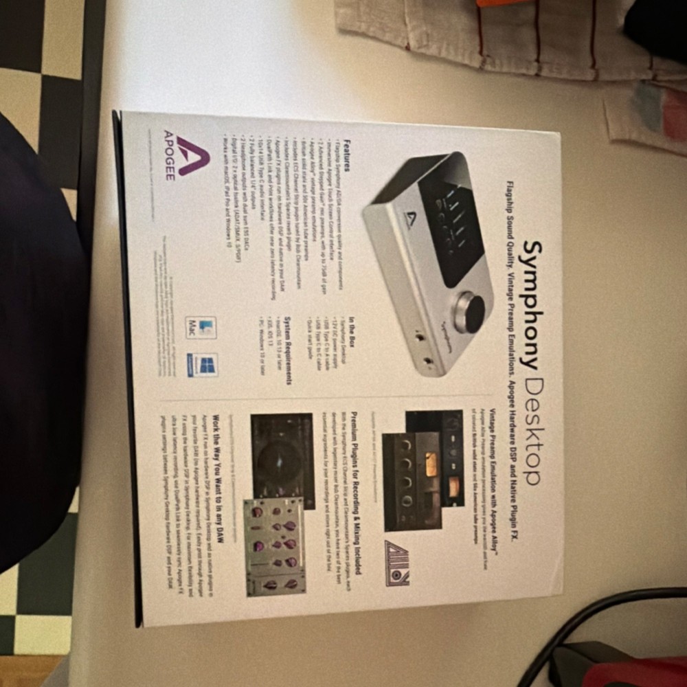 Apogee Symphony Desktop USB Audio Interface Touch Screen DSP 2 Mic Inputs USB-C