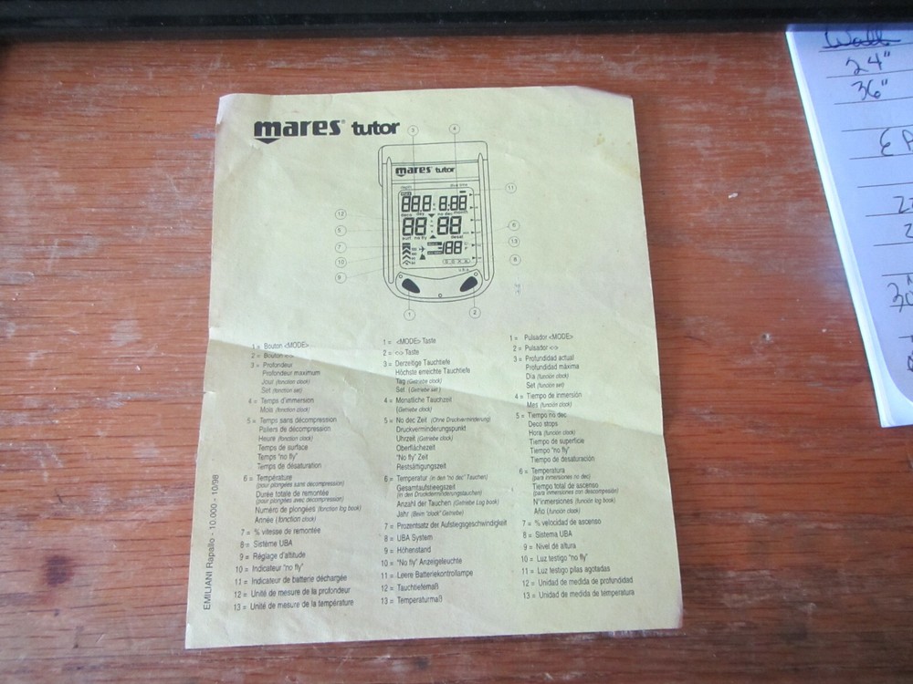 Mares Tutor Dive Computer