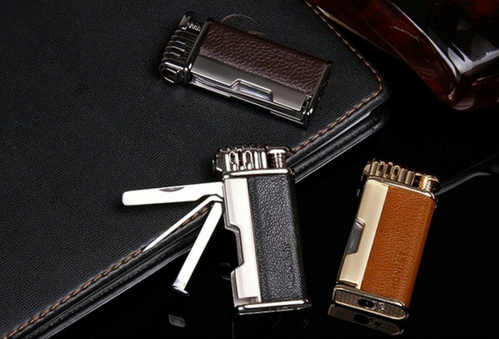 Tobacco Lighter Honest Retro Multi-function Butane Gas W/ Tools, Gift Box