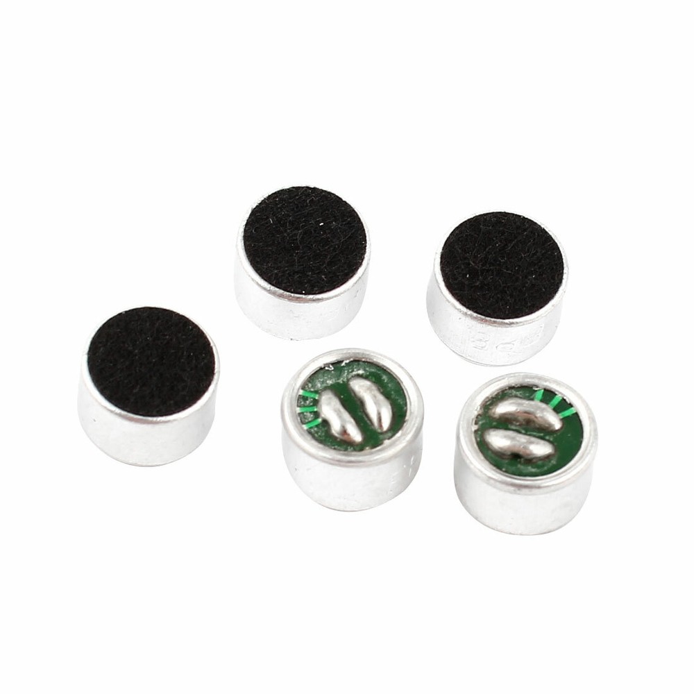 Mini 9.7mm x 6.7mm Electret Pickup Condenser Microphone   5 Pcs