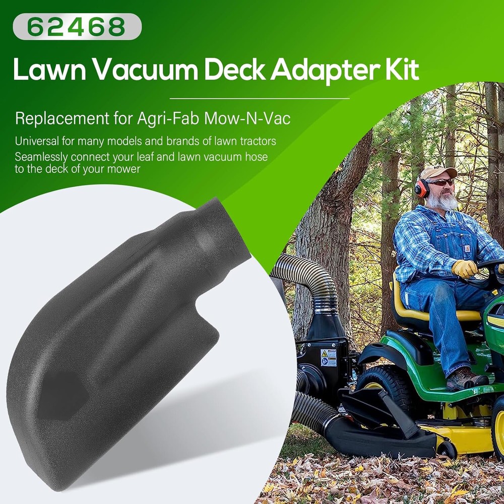 62468 Adapter Mow-N-Vac Kit Leaf Vacuum Bagger Universal Deck Boot Chute