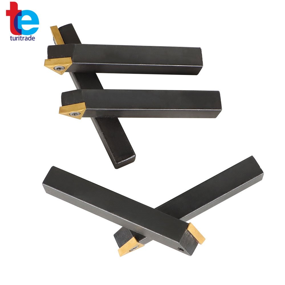 5Pcs 1/2" Carbide Indexable Turning Tool Lathe Tool Bit With Carbide Inserts