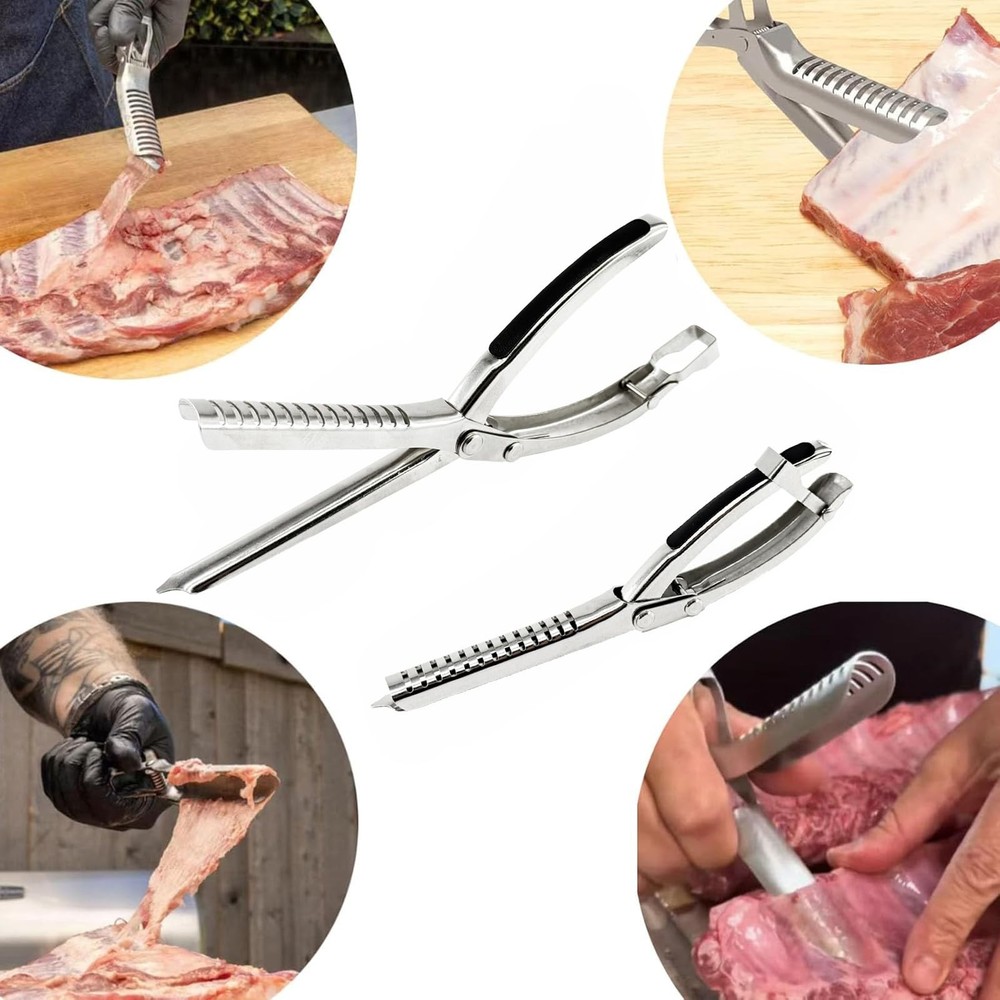 2 Sets Rib Membrane Removal Tool,Stainless Steel Prep Tool 2