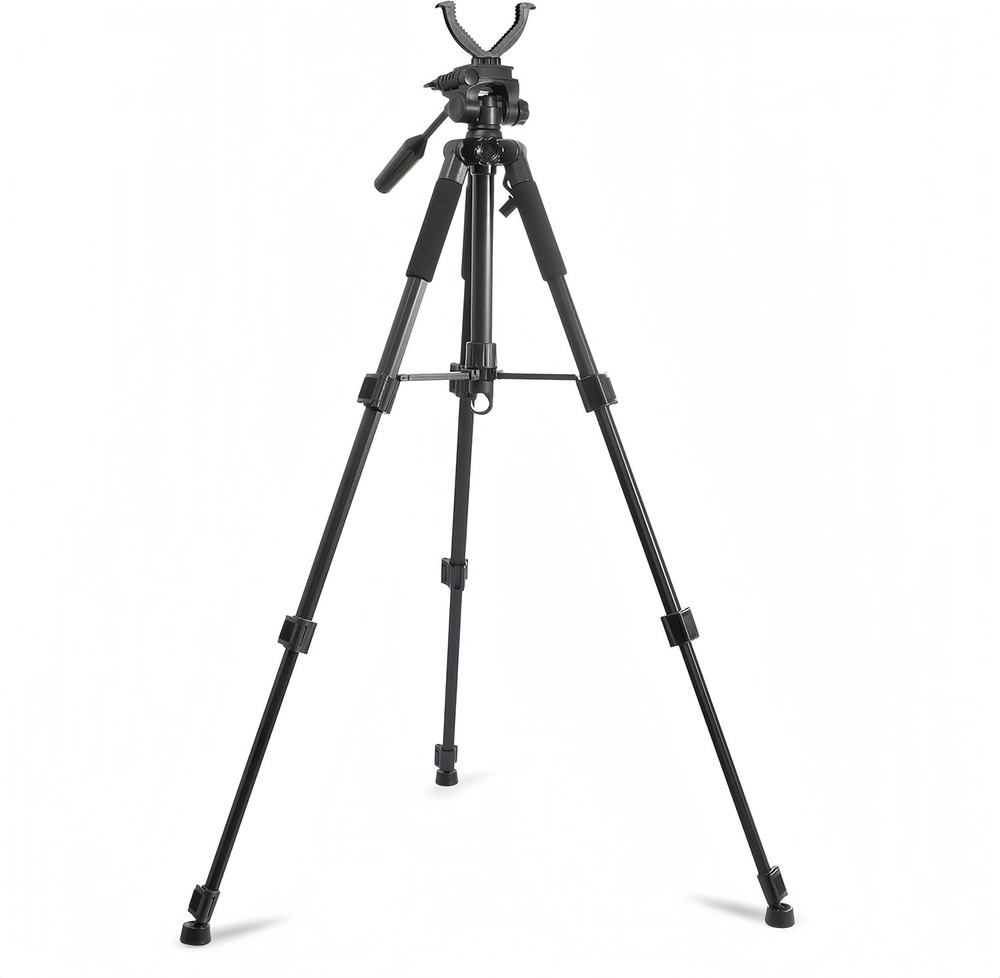 360° Rotatable Rifle Tripod - Adjustable Shooting Stand (Lightweight)