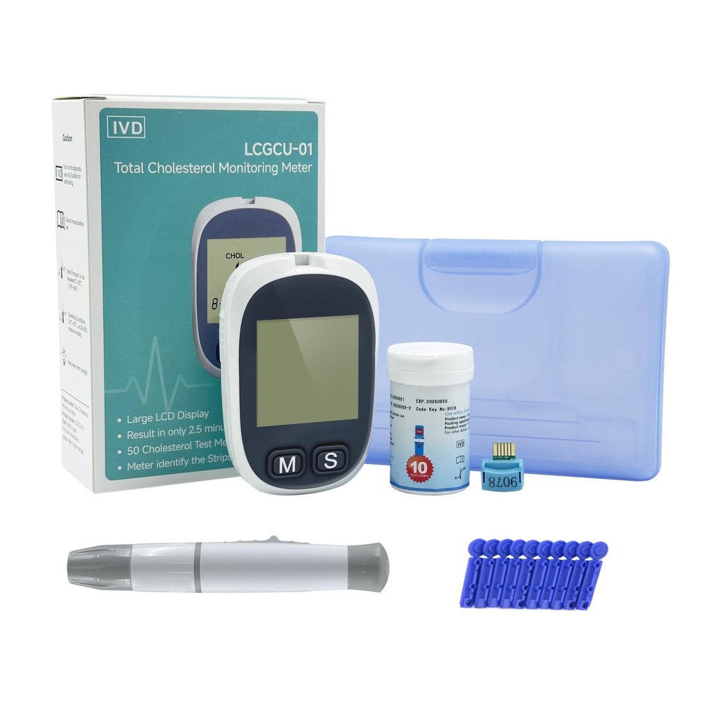 LEFTYCHOICE LCGCU-01 Total Cholesterol Testing Kit Meter Quick Results Monito...