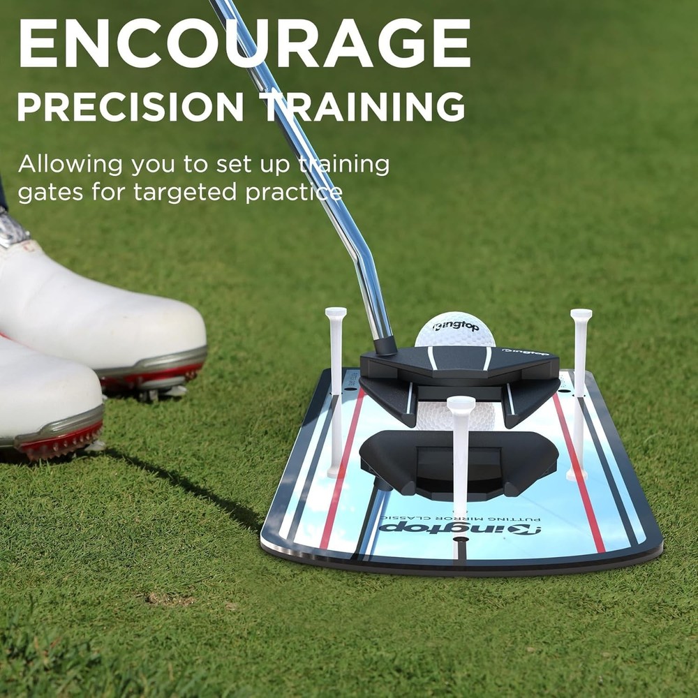 Golf Putting Mirror Acrylic Indoor Outdoor Practice Alignment Training Aid