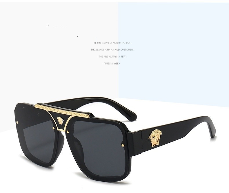 Women's Versace Sunglasses vintage Stylish Big rimmed Square sunglasses with Box