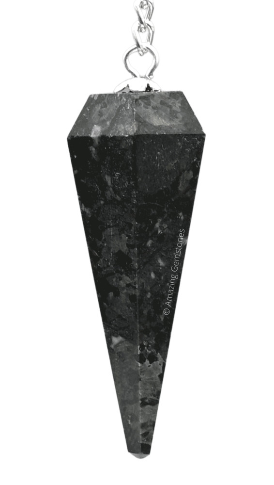 Nuummite Dowsing Crystal Pendulum