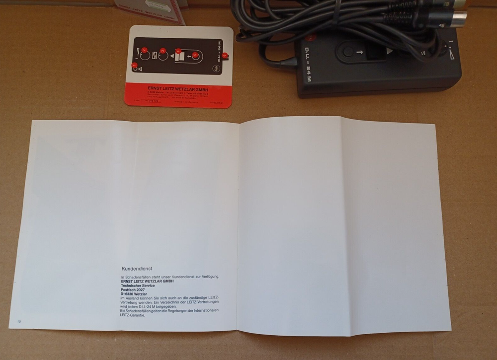 Leitz, Fade Control Unit Remote Control and Directions - for Pradovit Projector