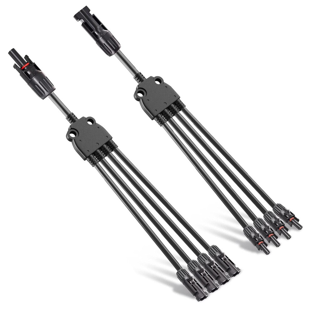 Solar Panel Y Branch Cable Connection Waterproof Adapter Connector Extension