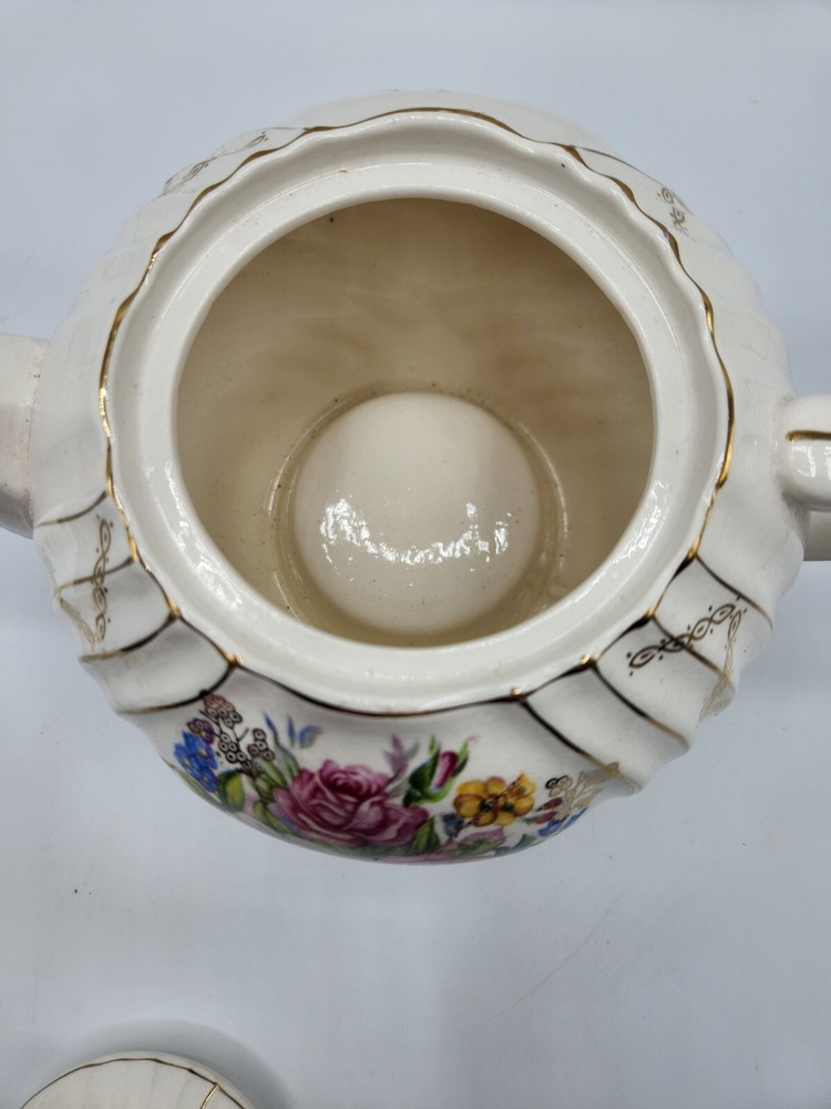 Sadler England Teapot Flower Scene