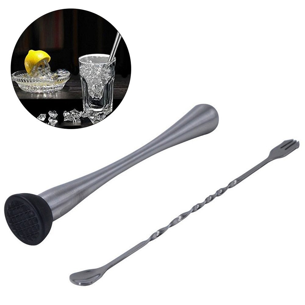 Muddling Tool for Drinks Mixing Spoon Cocktail Muddler Stainless Steel